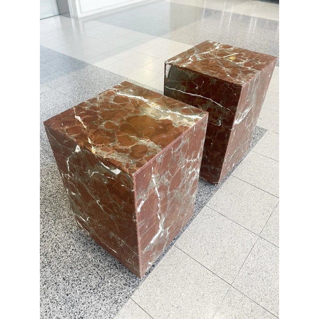 Midcentury Marble Pedestal Side Tables - a Pair For Sale - Image 4 of 13
