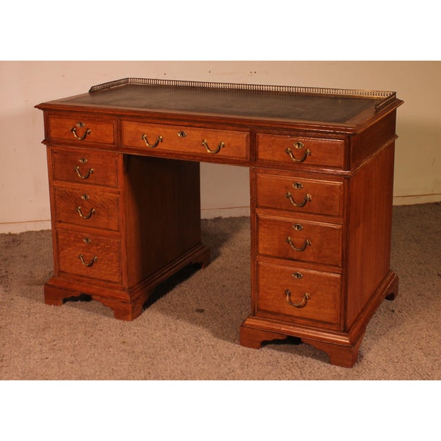 19th Century Oak Drawer Desk For Sale - Image 10 of 15