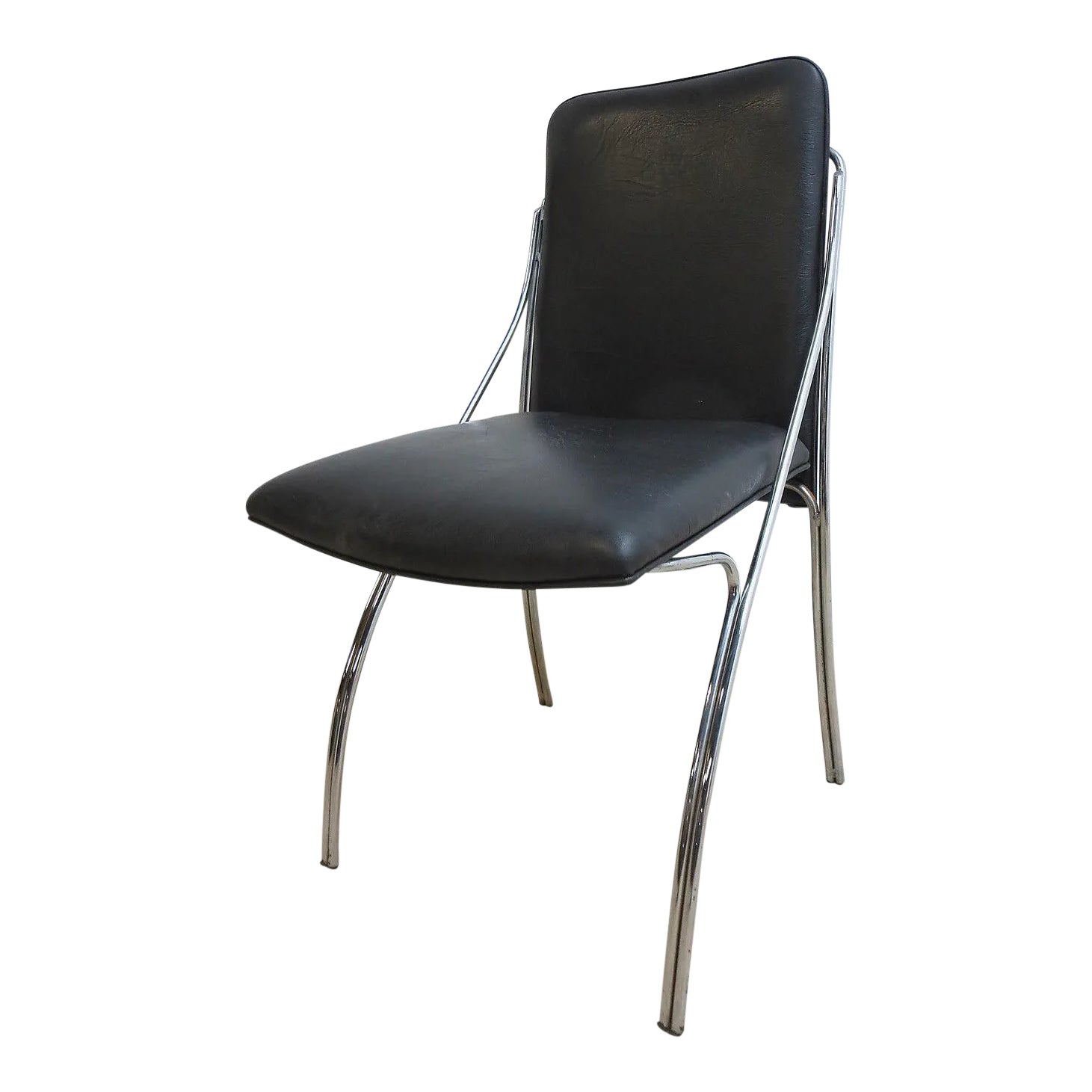 Mid Century Chrome Wire Desk Chair Chairish