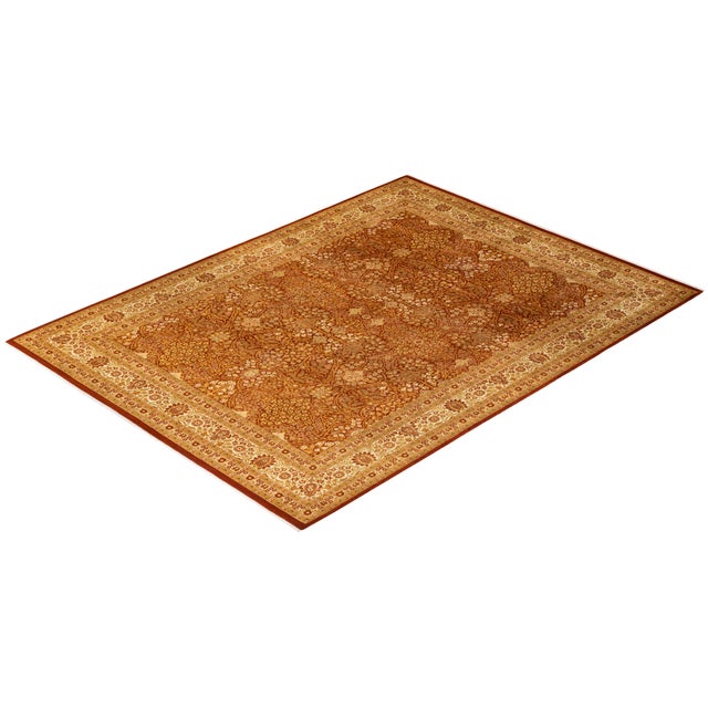 Orange Mogul, One-of-a-Kind Hand-Knotted Area Rug - Orange, 8' 2" x 10' 10" For Sale - Image 8 of 8