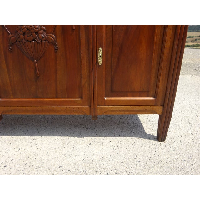Vintage Art Deco Sideboard in Walnut and Marble, 1920s For Sale - Image 16 of 18