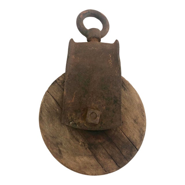 Antique Wood Pulley Chairish