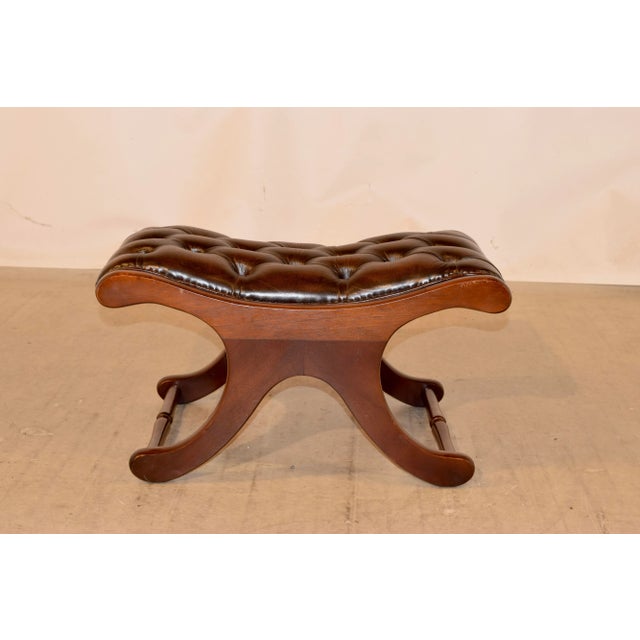 Brown Chesterfield Stool, Circa 1920 For Sale - Image 8 of 9