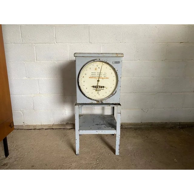Vintage Industrial Metal Scale, 1950, Set of 2 For Sale - Image 9 of 10