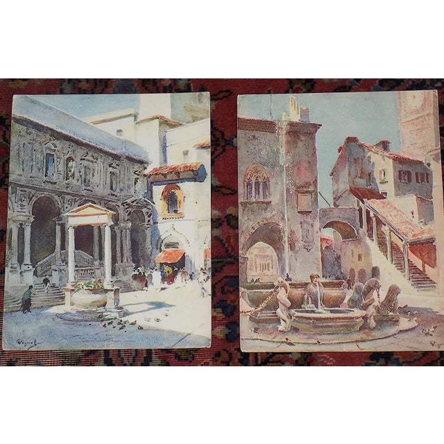 1920s Vintage Early 20th Century Views of Northern Italian Cities - Set of 7 For Sale - Image 5 of 8