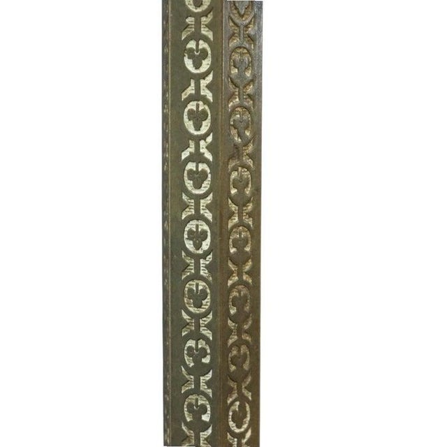 Metal Antique Rembrandt Egyptian Revival Cast Iron & Brass Portrait Bridge Lamp C1930 For Sale - Image 7 of 14