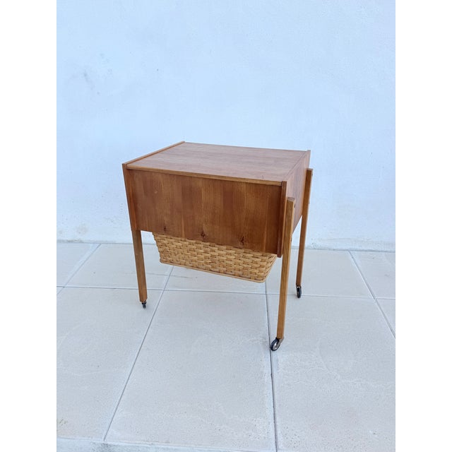 German Sewing Box with Drawers and Basket, 1970s For Sale - Image 11 of 12