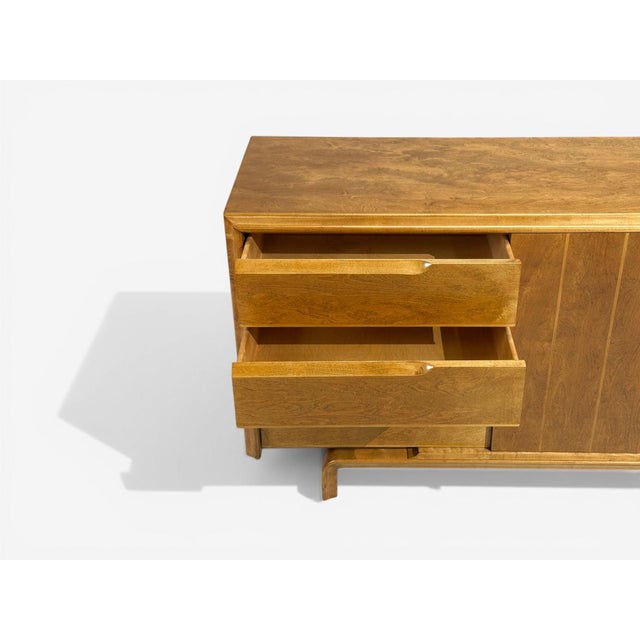 1960s Edmond J Spence, Dresser, Burled Maple, Bentwood, Sweden, 1960s For Sale - Image 5 of 13