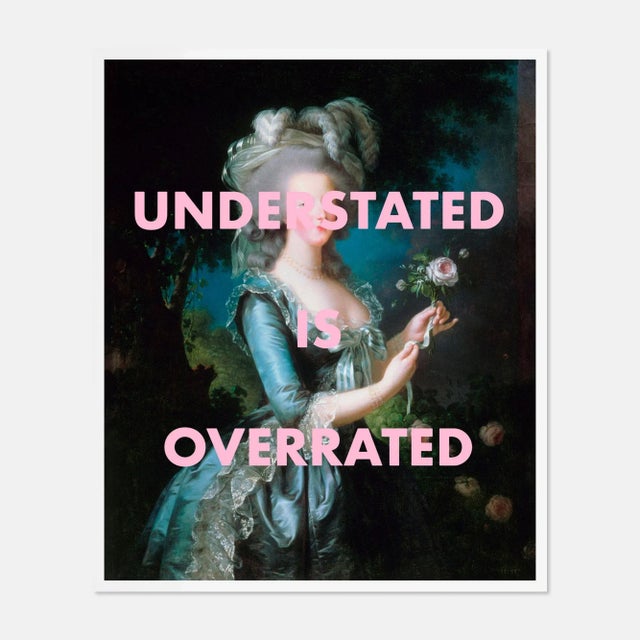 Lara Fowler Understated is Overrated by Lara Fowler in White Framed Paper, Medium Art Print For Sale - Image 4 of 4