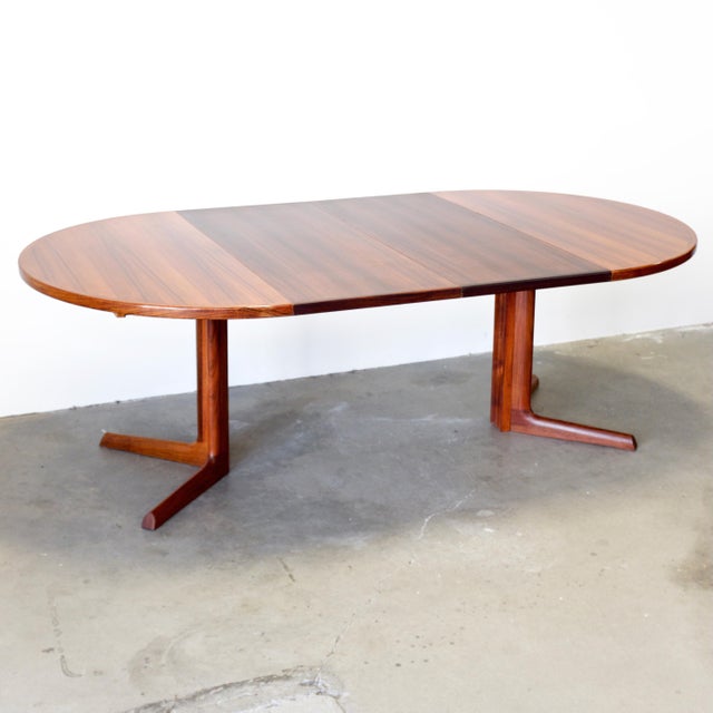 1950s Danish Rosewood Dining Table W/ 2 Leaves For Sale - Image 11 of 18