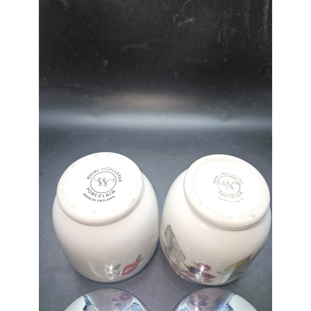 Royal Worcester Set of Two, Vintage Royal Worcester Porcelain Egg Coddlers For Sale - Image 4 of 4