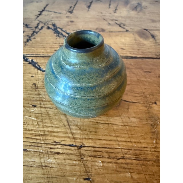 Late 20th Century Vintage Mini Studio Pottery Vase by Richey Bellinger For Sale - Image 5 of 7