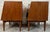 Pair of stylish American Mid-Century walnut night stands manufactured by Carlton House. Similar to designs from the...