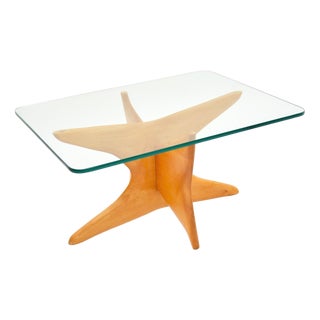 Vintage Italian Satinwood Side Table, 1960s For Sale