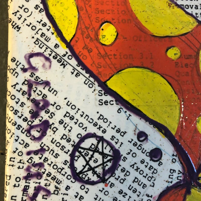 Contemporary Wayne Cunningham Abstract Collage/Painting “Gladius” Signed For Sale - Image 4 of 6