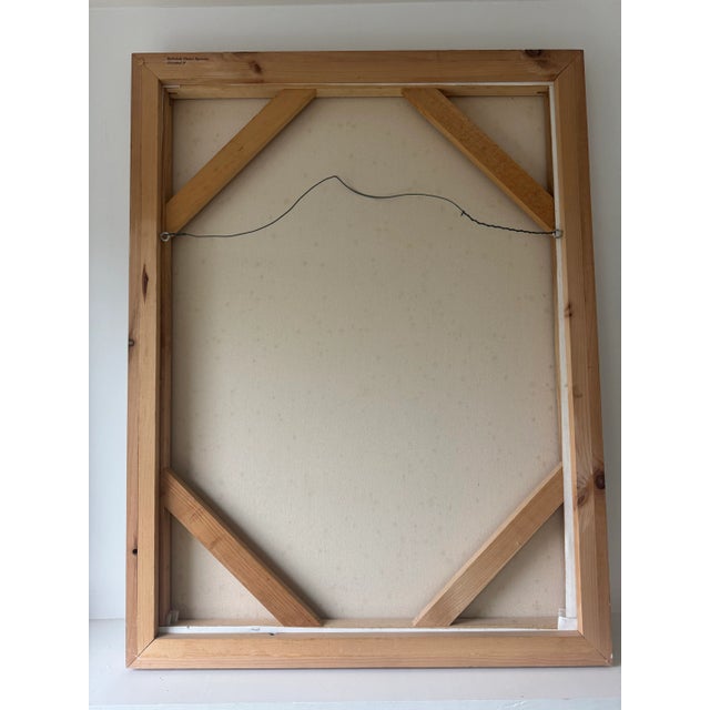 Wood Portrait of a Girl Sitting-Oil on Canvas For Sale - Image 7 of 11