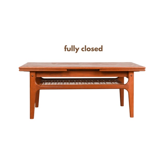 1960s Mid Century Modern Trioh Teak and Cane Coffee Table For Sale - Image 12 of 12