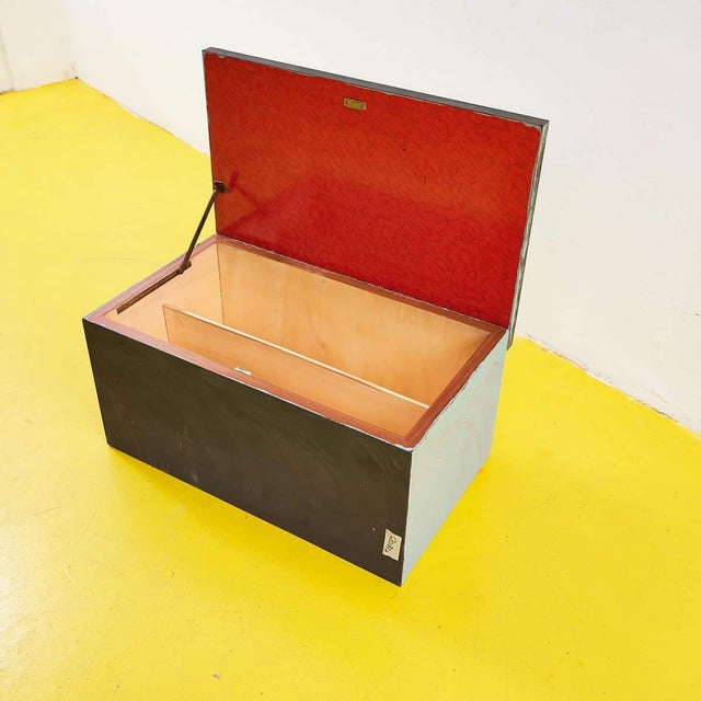 Vintage Storage Box in Wood For Sale - Image 4 of 6