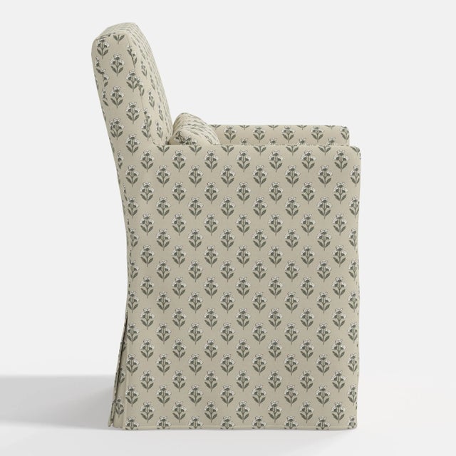 Not Yet Made - Made To Order Stoffer Home x Cloth & Company Lindy Slipcover Dining Arm Chair in Francie Sage For Sale - Image 5 of 7
