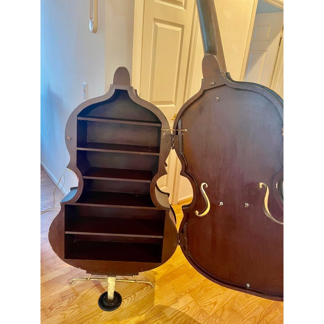 Vintage Cello Bass Fiddle Hidden Bar So Unique Made of very heavy wood Appears to be a beautiful musical instrument, but...