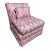 Post Modern Pink Flame Stitch Slipper Chair For Sale