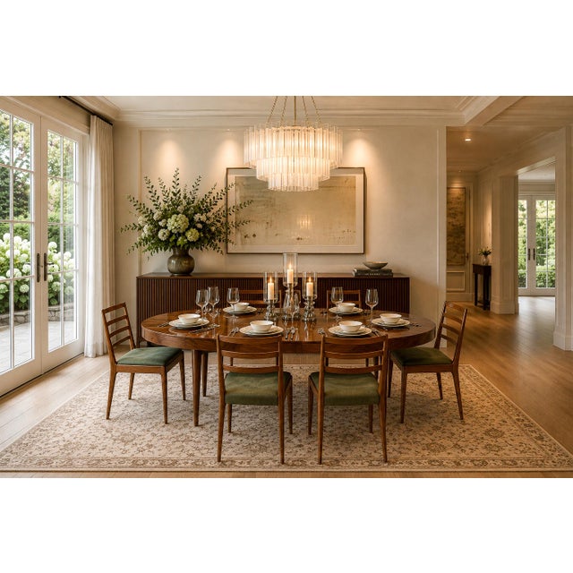 A masterclass in proportion, craftsmanship, and understated elegance, this exceptional extendable dining table by Jorge...