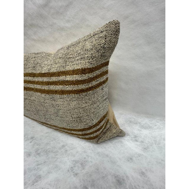 Turkish Hemp Pillow Cushion Natural Beige Rusty Brown Pillow Cushion Cover 16" x 24" #30117 Enhance your home decor with...