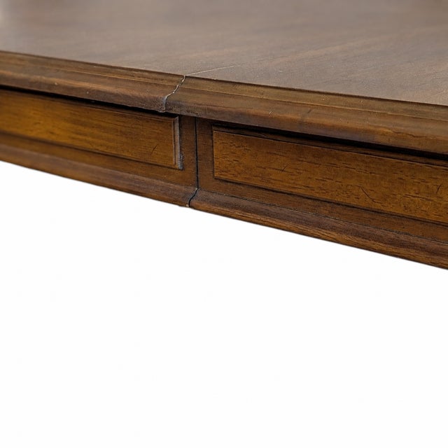 1960s Drexel Esperanto Walnut Oval Extension Dining Table With Two Leaves For Sale - Image 12 of 18
