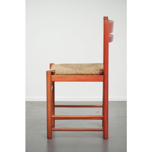 Vintage Wooden Chair with Woven Cane Seat, 1970s For Sale - Image 5 of 12
