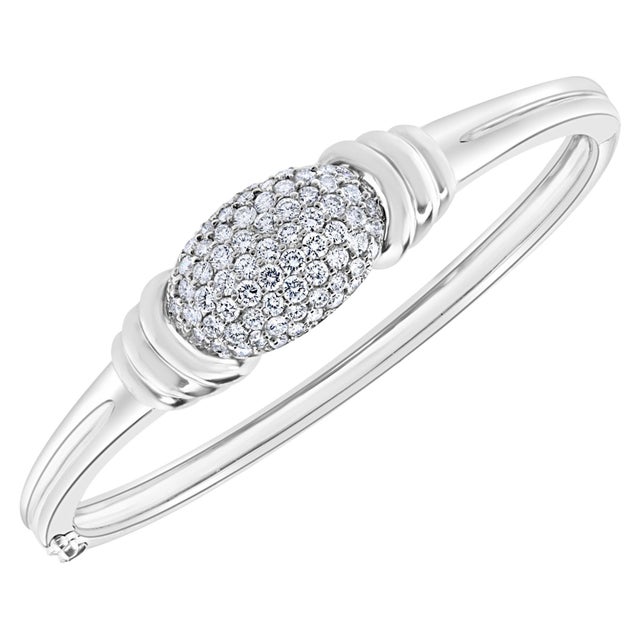 2.5 Carat Diamond Bangle /Bracelet in 18 Karat White Gold 32 Grams For Sale - Image 15 of 18