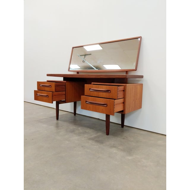 G Plan Vintage Mid Century Modern Teak Dressing Table / Desk by G Plan For Sale - Image 4 of 8