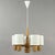 Scandinavian Pine & Fabric 5-Light Chandelier, Sweden, 1970s For Sale - Image 4 of 17