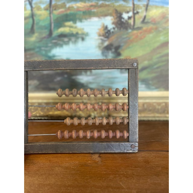Possibly Antique Primitive Wooden Abacus - Estimated Early 20th Century Educational Counting Tool. For Sale In Seattle - Image 6 of 7