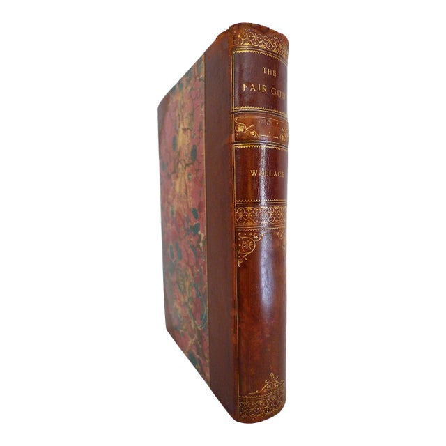 1890s Leather Bound Book, Lew Wallace's the Fair God For Sale