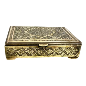 Vintage Engraved Brass Box
