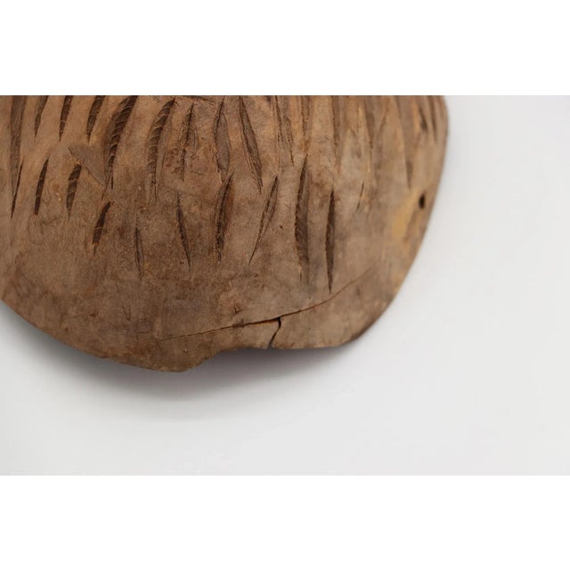 Wood 1972 Wooden Peruvian Folklore Owl Mask For Sale - Image 7 of 11