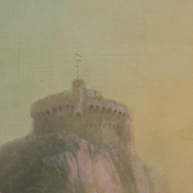 G. Ramano, View of Nisida, 1865, Oil on Canvas For Sale - Image 7 of 15