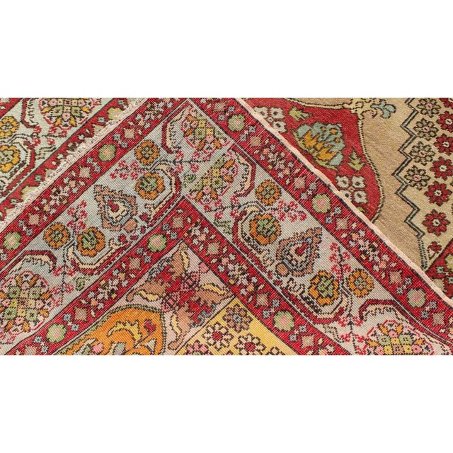 Keivan Woven Arts, Osm-04, 1930s Vintage Floral Turkish Oushak Rug - 4′4″ × 6′ For Sale In Atlanta - Image 6 of 7