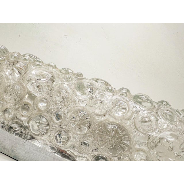 Long Bubble Ice Glass Tube Wall Lamp from Hillebrand Lighting, 1970s For Sale - Image 9 of 16