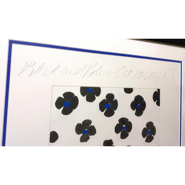 Printmaking Materials Donald Sultan Etching Print "Black and Blues" Floral Signed Contemporary Pop Art For Sale - Image 7 of 8