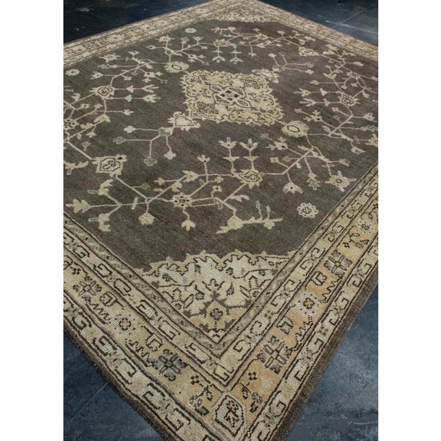 Turkish Turkish Oushak Rug 9'2" x 11'8" #18533 For Sale - Image 3 of 8