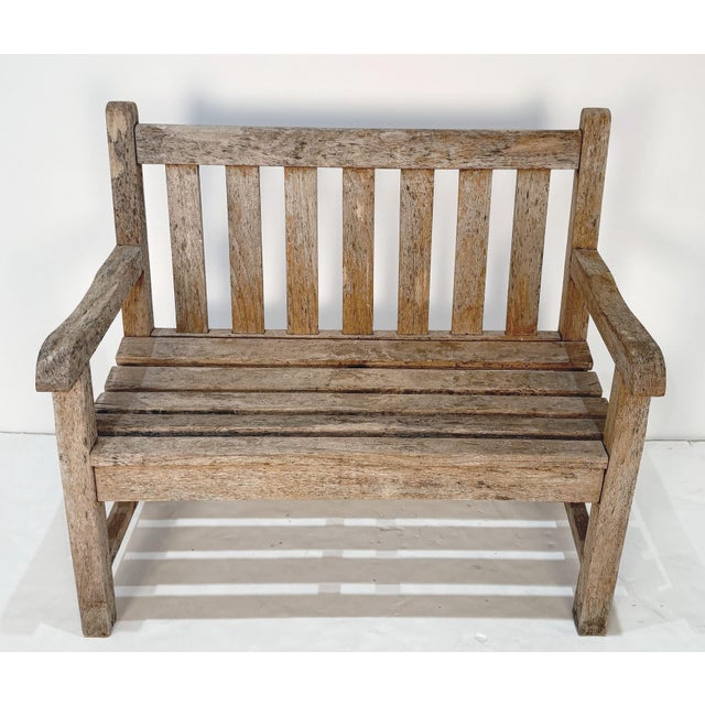 Children's Garden Bench or Seat of Teak From England For Sale - Image 4 of 10