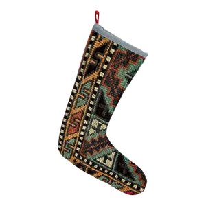 Turkish Kilim Rug Christmas Stocking