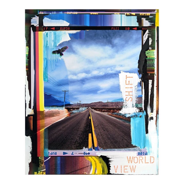 Contemporary Abstract Photography. Painting. Wood Support. Varnished With Uvls Protective Coating. Mixed Media "Shift / World View" by Jason Engelund For Sale
