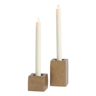 Trace Candleholders, Set Of 2 For Sale