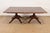 Baker Furniture Style Georgian Banded Mahogany Double Pedestal Extension Dining Table, Newly Refinished For Sale - Image 9 of 11