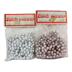 Midcentury 9ft Faux Mercury Glass Tree Garlands, a Pair