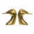 Vintage Brass Abstract Duck Bookends, Pair For Sale