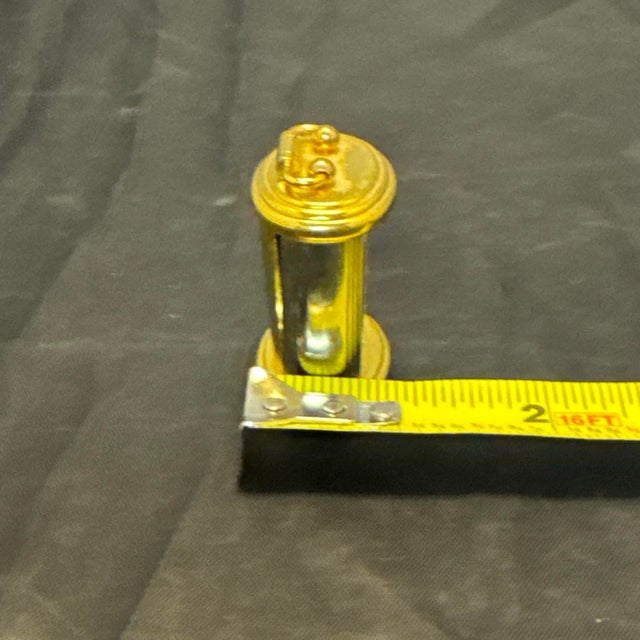 VTG Moulin LTD Miniature Brass Carriage Clock Gold Tone Japan Movt Quartz Mantel For Sale - Image 10 of 11