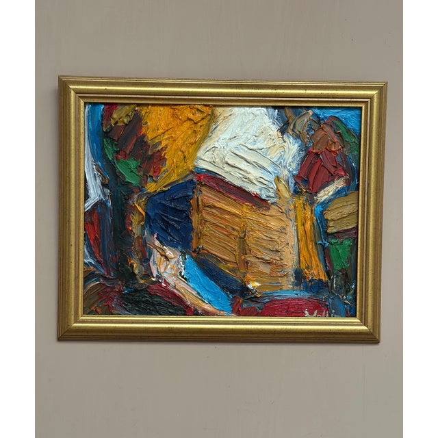 Anders Wallin, Abstract Composition, 1980s, Oil on Panel, Framed For Sale - Image 8 of 18